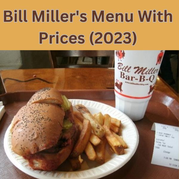 sandwich with fries at bill millers menu