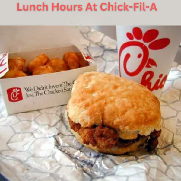 Nuggets and Burger is served during Lunch Hours at Chick-Fil-A