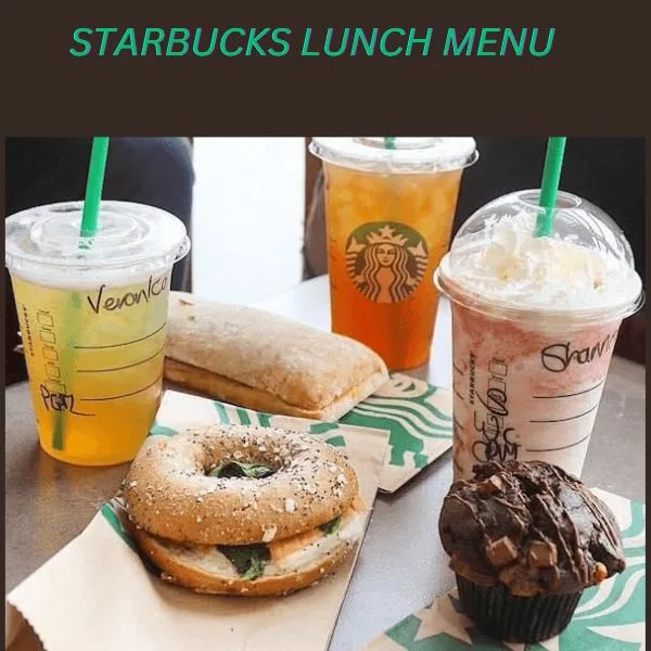 Drinks and Browni is served at Starbucks Lunch Menu